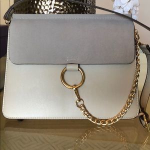 Designer look greige purse